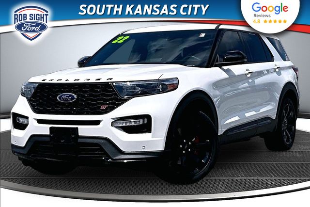 Star White Metallic Tri-Coat 2022 Ford Explorer SUV / Crossover All-Wheel Drive Automatic