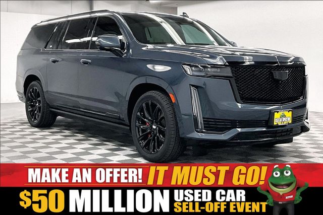 Shadow Metallic 2021 Cadillac Escalade ESV SUV / Crossover Four-Wheel Drive 10-Speed Automatic