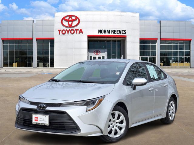 Classic Silver Metallic 2024 Toyota Corolla LE FWD Sedan Front-Wheel Drive Continuously Variable Transmission
