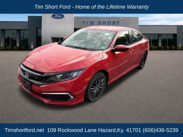 Red 2020 Honda Civic Sedan Front-Wheel Drive Continuously Variable Transmission