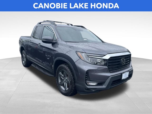 Gray (Modern Steel) 2023 Honda Ridgeline Pickup Truck All-Wheel Drive 9-Speed Automatic