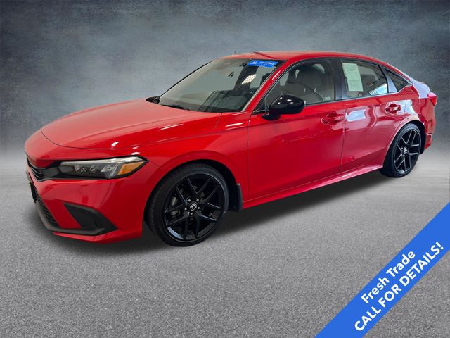 Red 2024 Honda Civic Sport FWD Sedan Front-Wheel Drive Continuously Variable Transmission