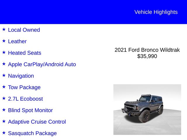 Carbonized Gray Metallic 2021 Ford Bronco SUV / Crossover Four-Wheel Drive Automatic