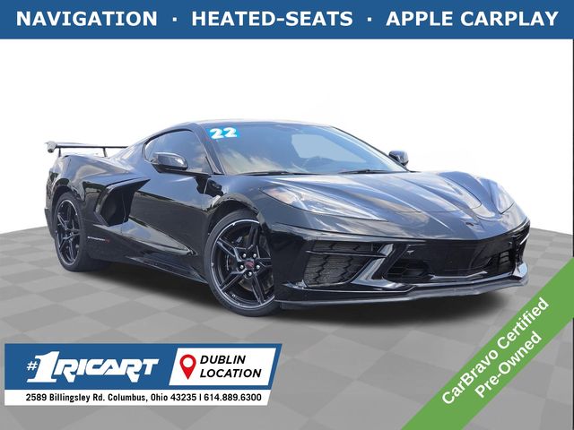 Black 2022 Chevrolet Corvette Stingray 3LT Coupe RWD Coupe Rear-Wheel Drive 8-Speed Dual Clutch