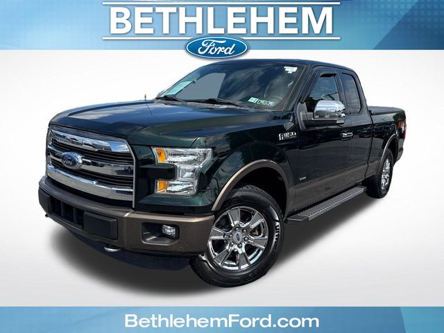 Green 2015 Ford F-150 Pickup Truck Four-Wheel Drive 6-Speed Automatic