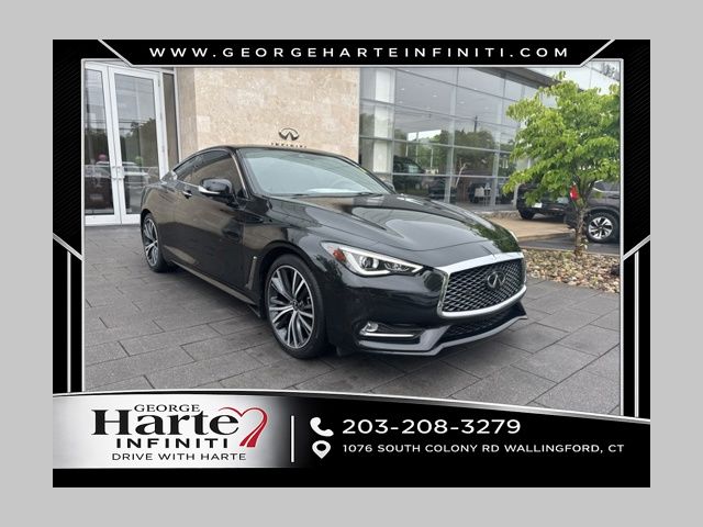 Midnight Black 2022 INFINITI Q60 3.0T Luxe AWD Coupe All-Wheel Drive 7-Speed Automatic