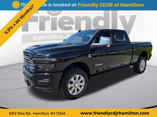 Diamond Black Crystal Pearlcoat 2026 RAM 2500 Laramie Crew Cab 4WD Pickup Truck Four-Wheel Drive 8-Speed Automatic