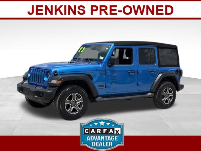 Hydro Blue Pearl Coat 2022 Jeep Wrangler SUV / Crossover Four-Wheel Drive 8-Speed Automatic