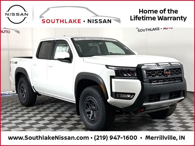 Glacier White 2026 Nissan Frontier Pickup Truck Four-Wheel Drive 9-Speed Automatic Overdrive