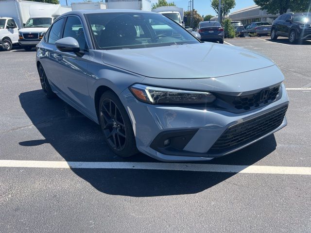 Gray 2024 Honda Civic Hatchback Sport Touring FWD Hatchback Front-Wheel Drive 6-Speed Manual