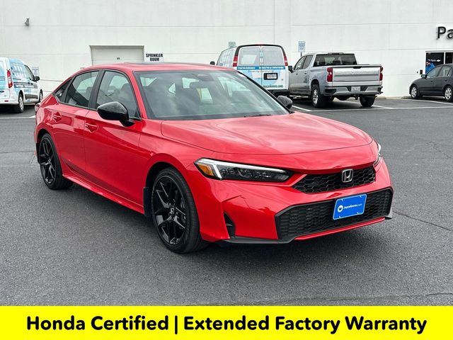 Rallye Red 2025 Honda Civic Hybrid Sport Sedan FWD Sedan Front-Wheel Drive Continuously Variable Transmission