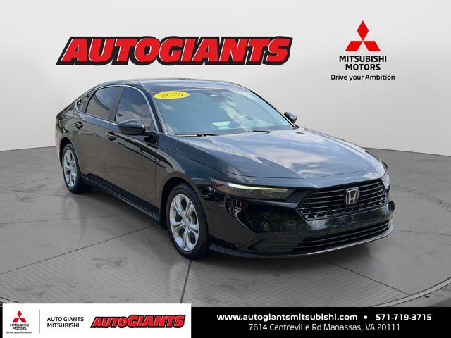 Crystal Black Pearl 2025 Honda Accord LX FWD Sedan Front-Wheel Drive Continuously Variable Transmission