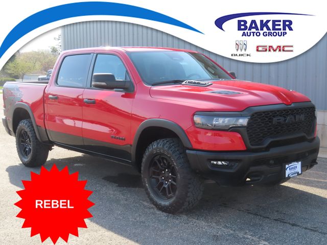 Flame Red Clearcoat 2025 RAM 1500 Pickup Truck Four-Wheel Drive 8-Speed Automatic