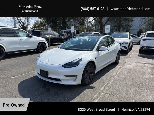 Pearl White Multi-Coat 2021 Tesla Model 3 Long Range AWD Sedan All-Wheel Drive 1-Speed Automatic