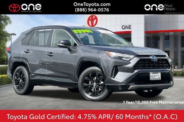 Midnight Black Metallic 2022 Toyota RAV4 Hybrid XSE AWD SUV / Crossover All-Wheel Drive Continuously Variable Transmission