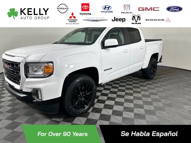Summit White 2022 GMC Canyon Elevation Crew Cab 4WD Pickup Truck Four-Wheel Drive 8-Speed Automatic