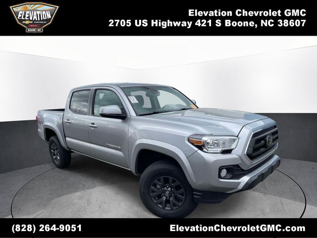Silver 2023 Toyota Tacoma SR5 V6 Double Cab 4WD Pickup Truck Four-Wheel Drive 6-Speed Automatic