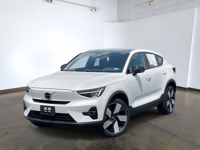 Crystal White Metallic 2023 Volvo C40 Recharge SUV / Crossover All-Wheel Drive 1-Speed Automatic
