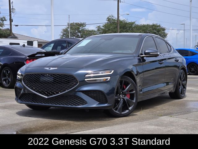 Blue 2022 Genesis G70 Sedan Rear-Wheel Drive 8-Speed Automatic