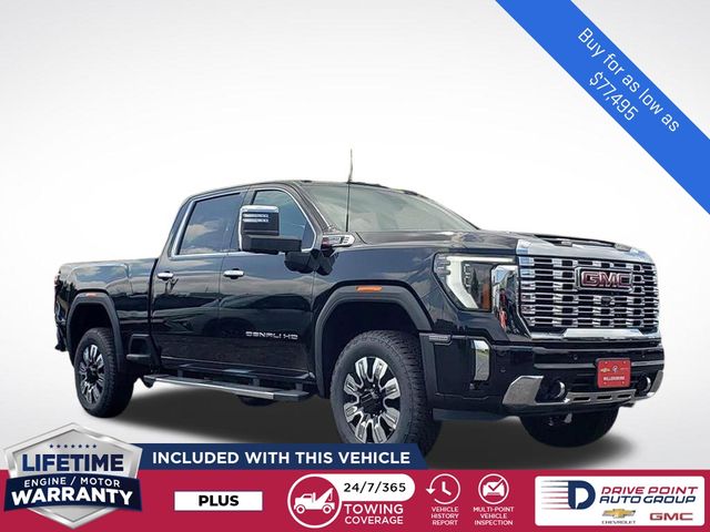 Onyx Black 2025 GMC Sierra 2500HD Denali Crew Cab 4WD Pickup Truck Four-Wheel Drive Automatic