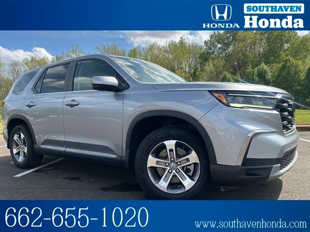 Lunar Silver Metallic 2023 Honda Pilot EX-L FWD with Captains Chairs SUV / Crossover Front-Wheel Drive Automatic