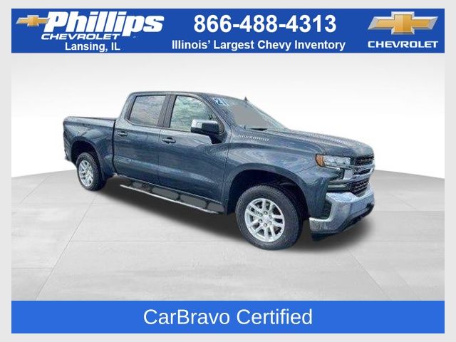Shadow Gray Metallic 2021 Chevrolet Silverado 1500 LT Crew Cab 4WD Pickup Truck Four-Wheel Drive 8-Speed Automatic