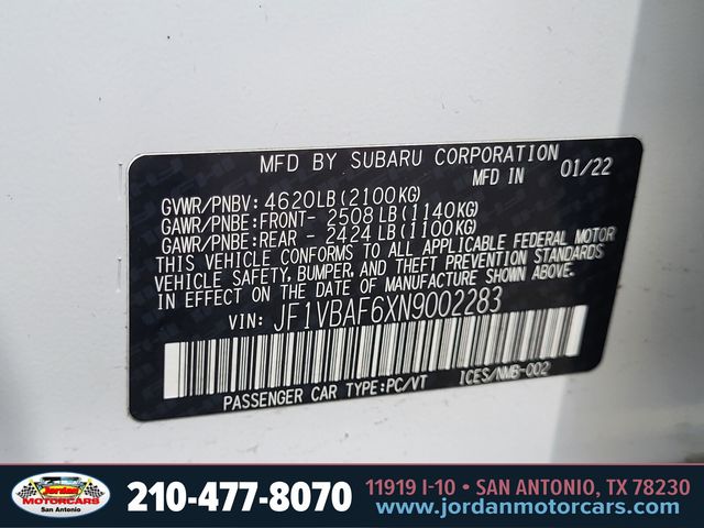 Used Car 2022 Subaru Wrx  Premium For Sale Under $30,000 In San Antonio, Texas