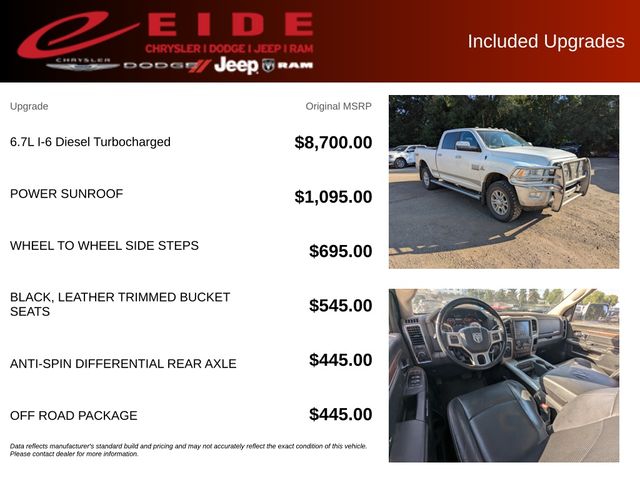 2017 Bright White Clearcoat Ram 2500 Laramie 4X4 Truck