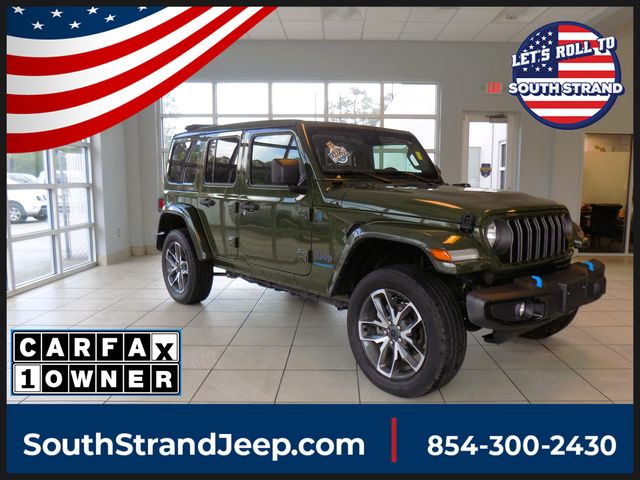 Sarge Green Clearcoat 2024 Jeep Wrangler 4xe SUV / Crossover Four-Wheel Drive 8-Speed Automatic