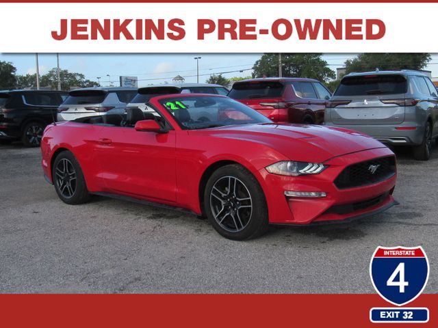 Race Red 2021 Ford Mustang EcoBoost Premium Convertible RWD Convertible Rear-Wheel Drive Automatic