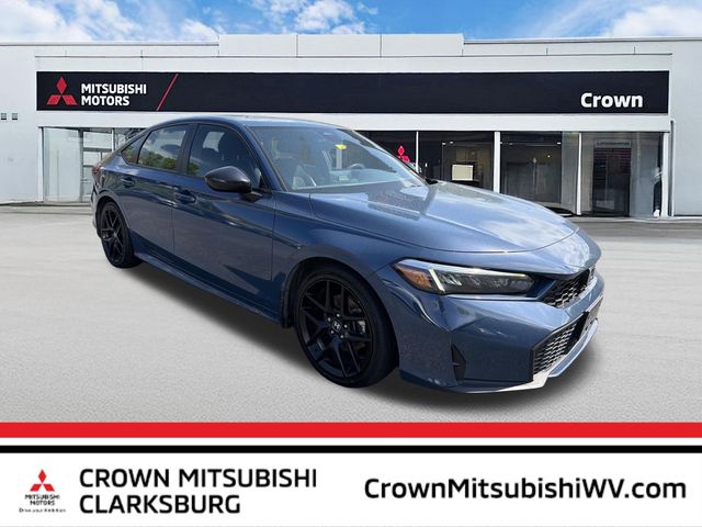 Blue 2025 Honda Civic Hybrid Sport Sedan FWD Sedan Front-Wheel Drive Continuously Variable Transmission