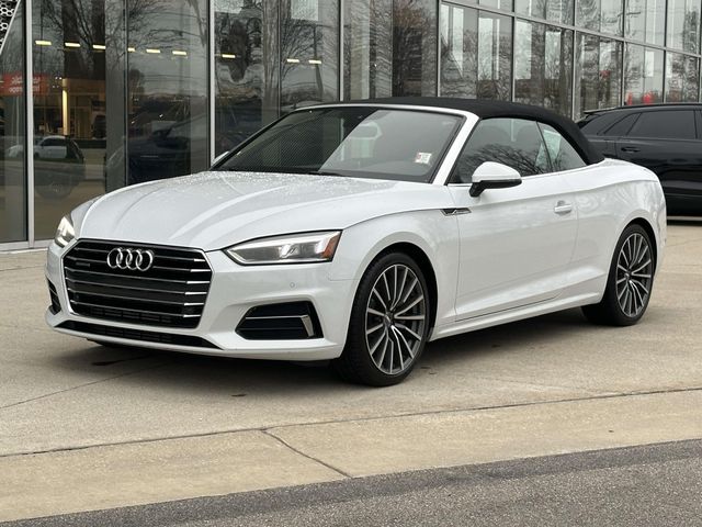 Glacier White Metallic/Black Roof 2018 Audi A5 2.0T quattro Premium Plus Cabriolet AWD Convertible All-Wheel Drive 7-Speed Automatic