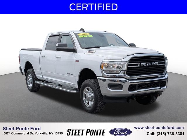 Bright White Clearcoat 2021 RAM 2500 Pickup Truck Four-Wheel Drive 8-Speed Automatic