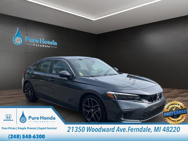 Meteorite Gray Metallic 2022 Honda Civic Hatchback Sport Touring FWD Hatchback Front-Wheel Drive Continuously Variable Transmission