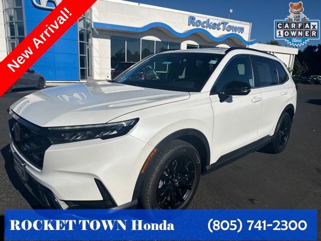 Platinum White 2024 Honda CR-V Hybrid SUV / Crossover Front-Wheel Drive Continuously Variable Transmission