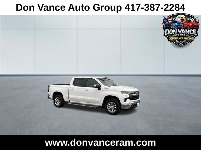 Summit White 2025 Chevrolet Silverado 1500 LT Crew Cab 4WD Pickup Truck Four-Wheel Drive Automatic