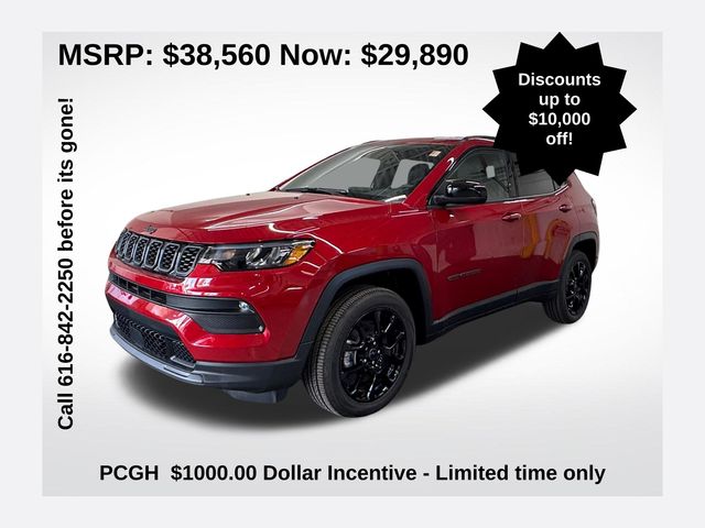Red Hot Pearlcoat 2026 Jeep Compass Latitude 4WD SUV / Crossover Four-Wheel Drive 8-Speed Automatic