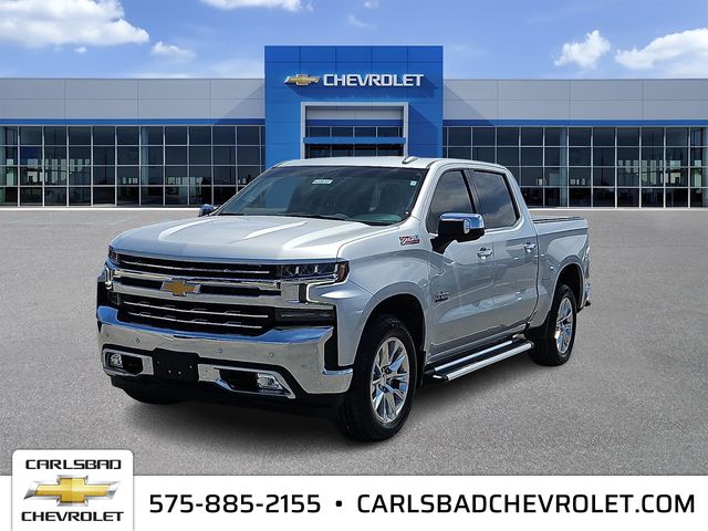 Silver Ice Metallic 2022 Chevrolet Silverado 1500 LTZ Crew Cab 4WD Pickup Truck Four-Wheel Drive 8-Speed Automatic