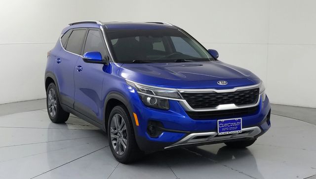 Neptune Blue 2021 Kia Seltos S FWD SUV / Crossover Front-Wheel Drive Continuously Variable Transmission