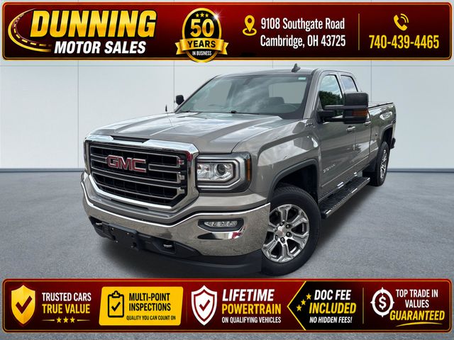 Dark Slate Metallic 2017 GMC Sierra 1500 SLE Double Cab 4WD Pickup Truck Four-Wheel Drive 6-Speed Automatic Overdrive