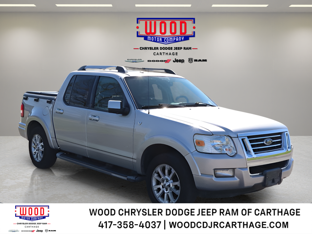 Silver Birch Clearcoat Metallic 2007 Ford Explorer Sport Trac Limited 4WD Pickup Truck Four-Wheel Drive 6-Speed Automatic