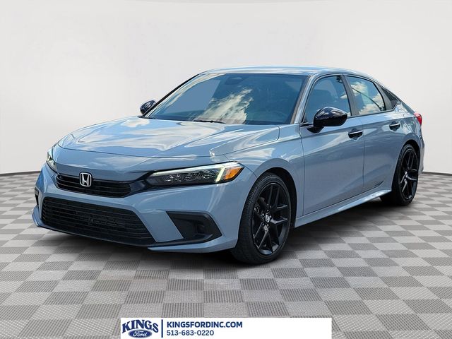 Aegean Blue Metallic 2022 Honda Civic Sedan Front-Wheel Drive Continuously Variable Transmission