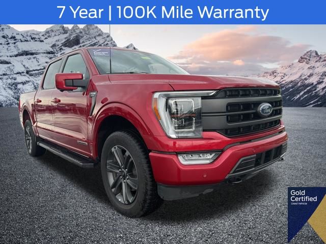 Red Metallic 2023 Ford F-150 Lariat SuperCrew 4WD Pickup Truck Four-Wheel Drive Automatic