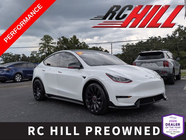 Pearl White Multi-Coat 2020 Tesla Model Y SUV / Crossover All-Wheel Drive 1-Speed Automatic