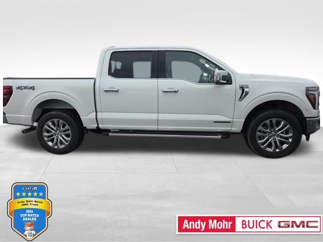 White 2024 Ford F-150 Lariat SuperCrew 4WD Pickup Truck Four-Wheel Drive Automatic