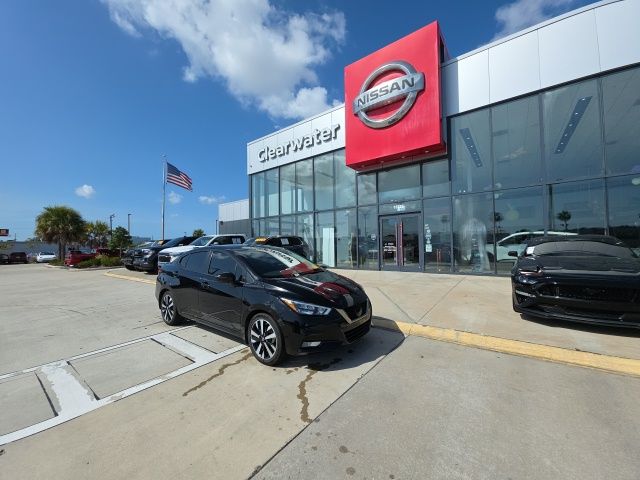 Super Black Metallic 2021 Nissan Versa SR FWD Sedan Front-Wheel Drive Continuously Variable Transmission