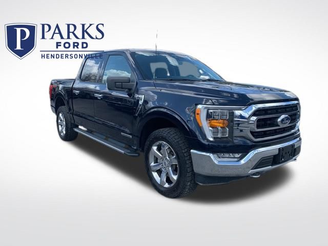 Antimatter Blue Metallic 2021 Ford F-150 XLT SuperCrew 4WD Pickup Truck Four-Wheel Drive 10-Speed Automatic