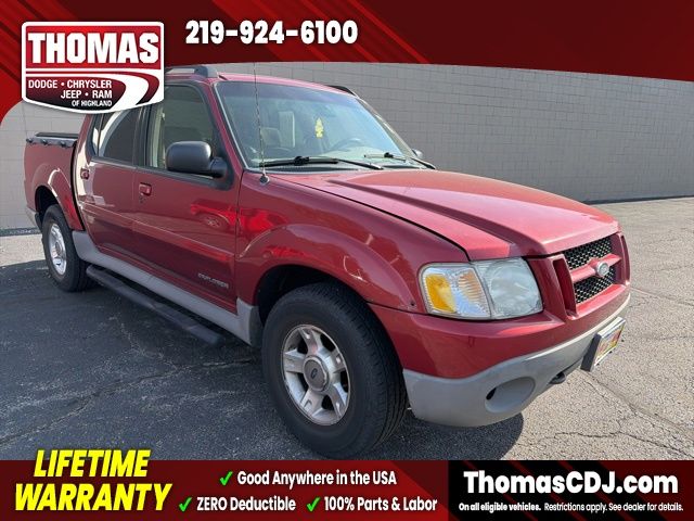 Red 2001 Ford Explorer Sport Trac Crew Cab Pickup Truck Rear-Wheel Drive 5-Speed Automatic