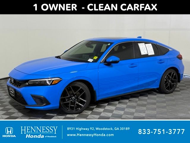Boost Blue Pearl 2024 Honda Civic Hatchback Hatchback Front-Wheel Drive Continuously Variable Transmission