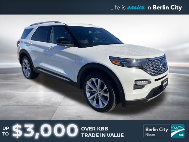 White Metallic 2022 Ford Explorer Platinum AWD SUV / Crossover All-Wheel Drive Automatic